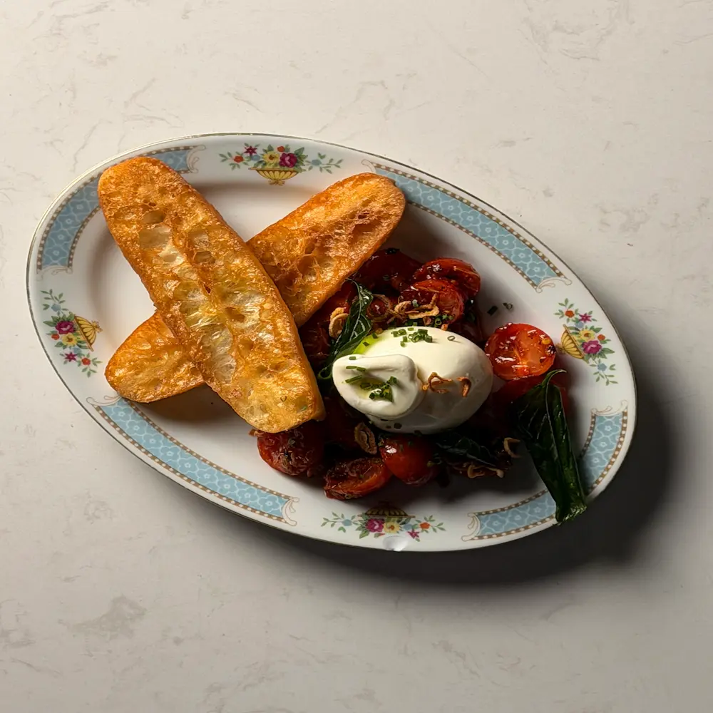 Burrata (60g) - Thai fine dining dish at Regale Restaurant Carlton Melbourne