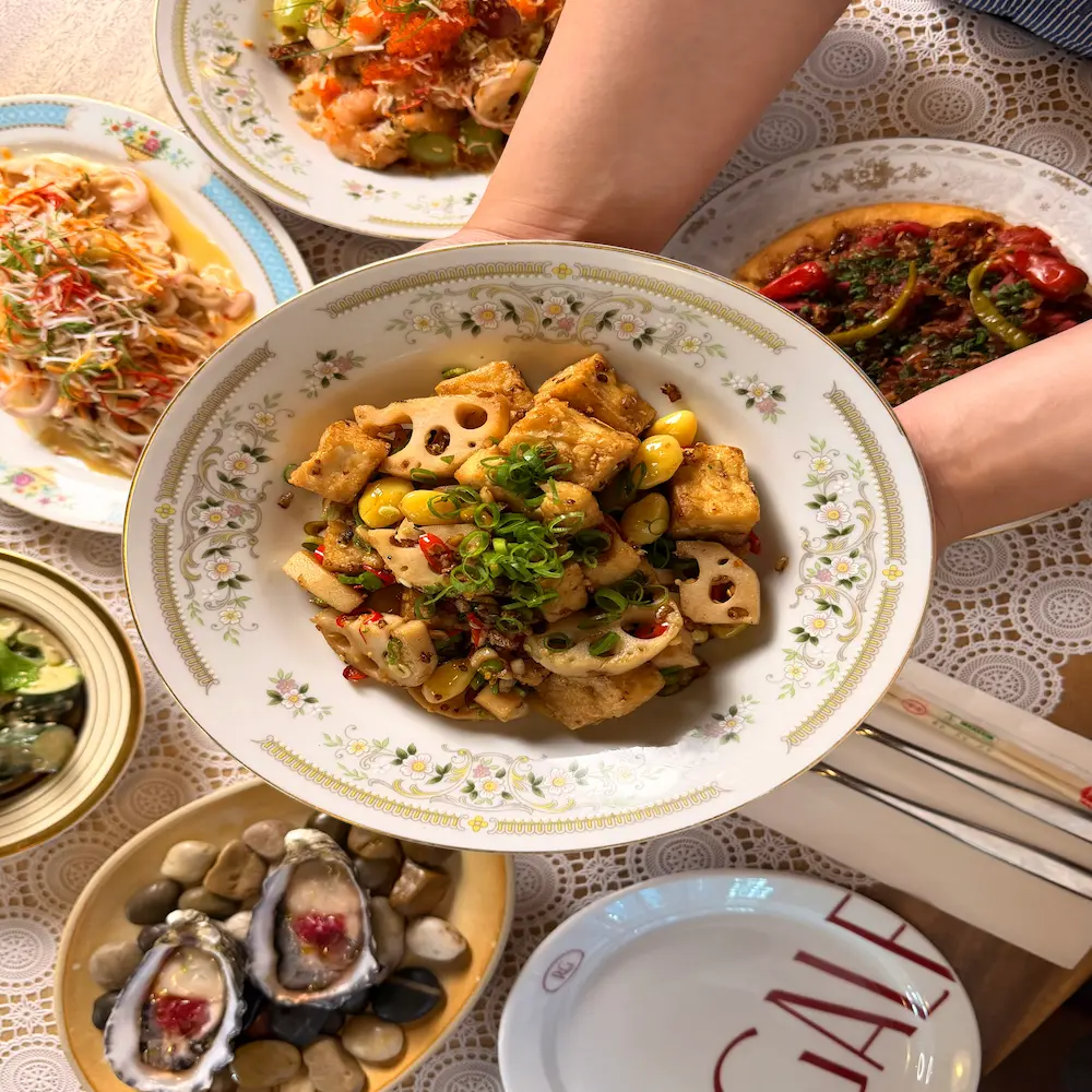 Garlic Chilli Tofu - Thai fine dining dish at Regale Restaurant Carlton Melbourne