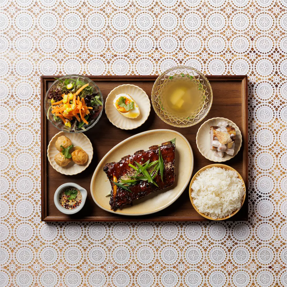 BBQ Pork Ribs - Thai fine dining dish at Regale Restaurant Carlton Melbourne