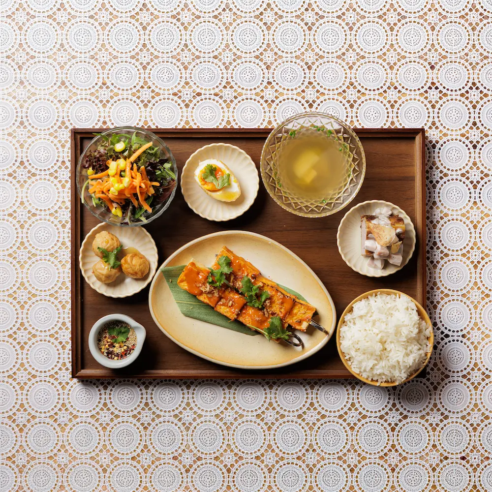 Bangkok Satay Tofu  - Thai fine dining dish at Regale Restaurant Carlton Melbourne